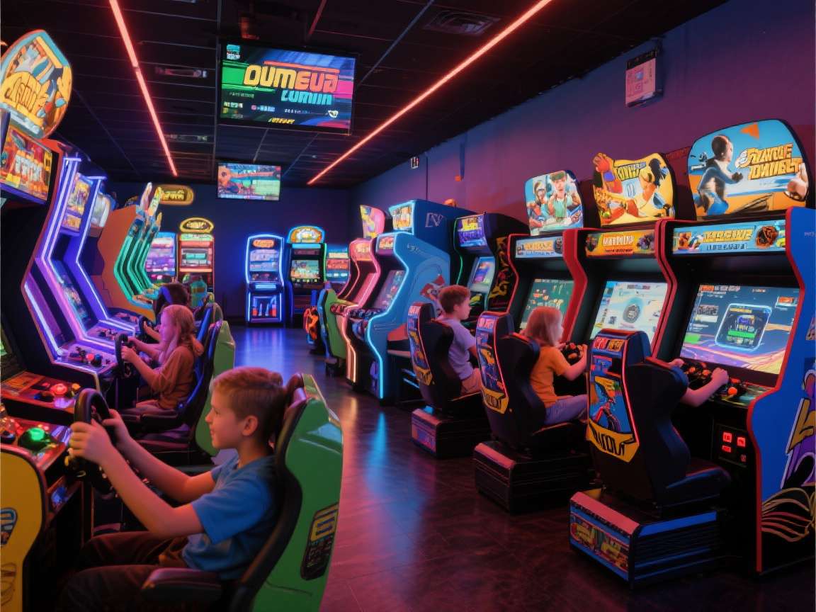 Arcade games and gaming stations at Game Zone