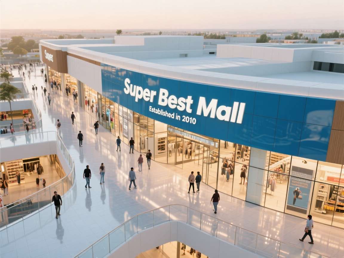 Exterior view of Super Best Mall showing the modern architecture and entrance