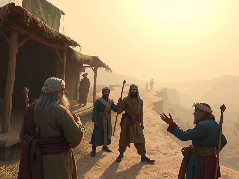Gameplay interaction in Ancient Nomad S Pilgrimage Ancient Nomad S Pilgrimage gameplay screenshot showing character interaction
