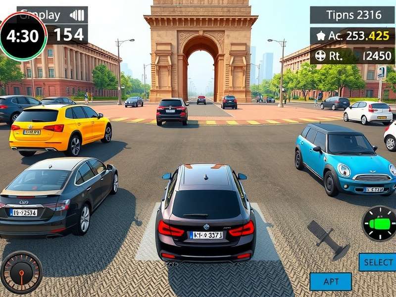 Delhi Driving Ace - Indian Vehicle Collection Delhi Driving Ace vehicle selection screen showing Indian car models