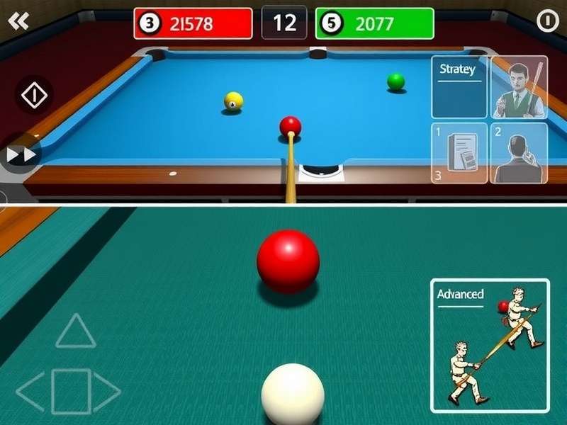 Real Billiards 3D Gameplay Real Billiards 3D gameplay screenshot showing realistic pool table and balls