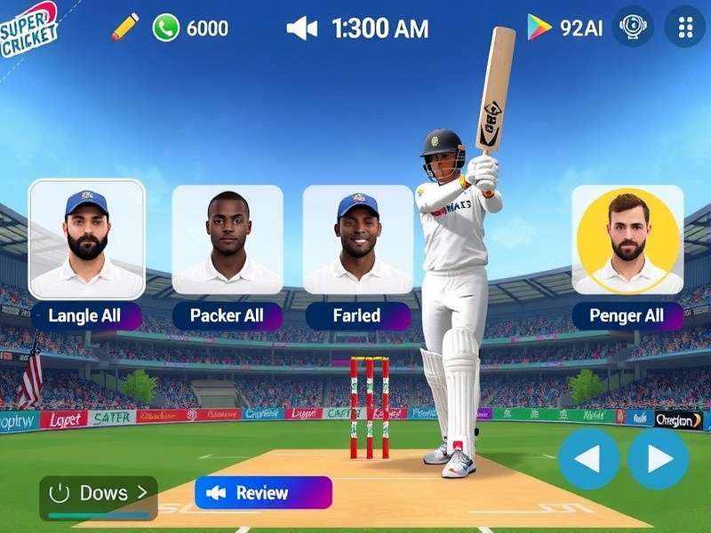 Game Control Interface Super Cricket Legend control interface