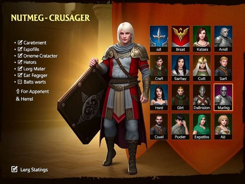Nutmeg Warrior Crusader - Character Customization Options Nutmeg Warrior Crusader Character Customization