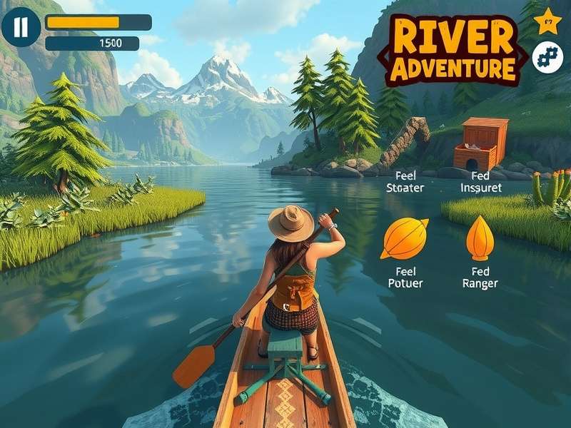River Adventure Legend Gameplay River Adventure Legend gameplay showing character navigating river