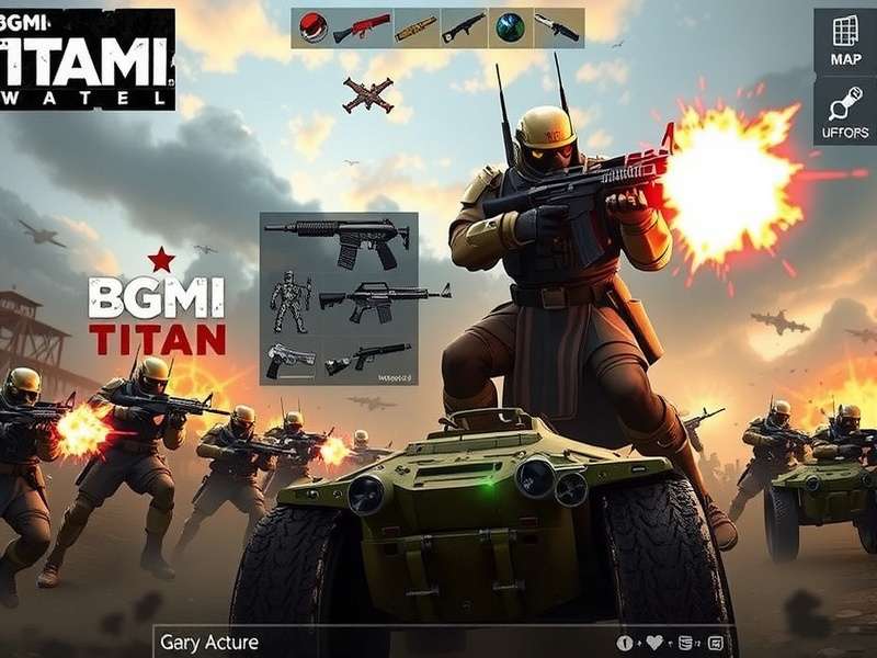 BGMI War Titan Looting System BGMI War Titan looting system showing various weapons and equipment