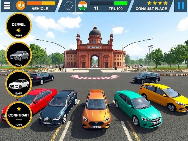 Delhi Driving Ace Gameplay - Indian Vehicles in Delhi Delhi Driving Ace gameplay showing diverse vehicles on Delhi roads