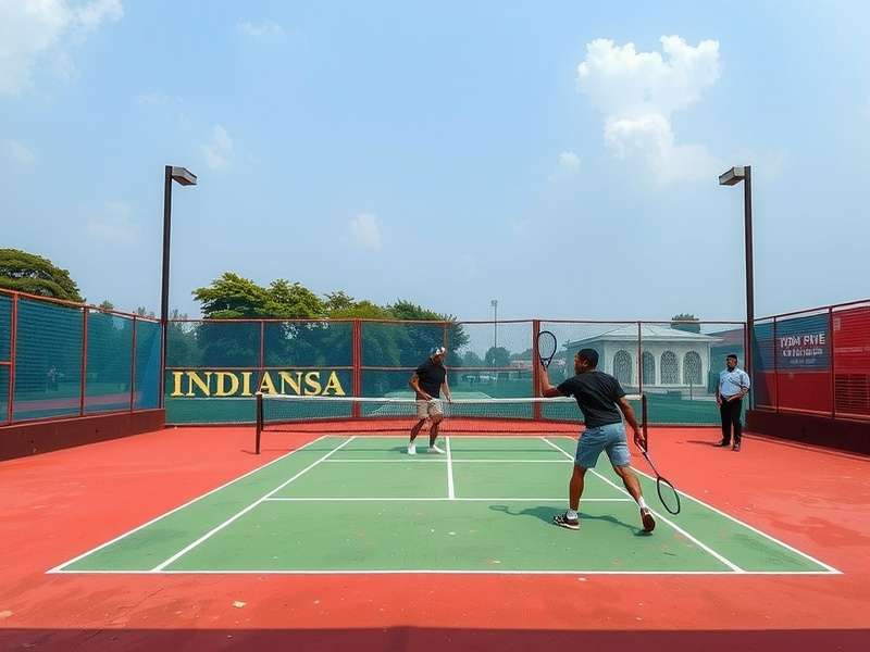 Indian Swing Tennis Court Layout Diagram of Indian Swing Tennis court dimensions and zones
