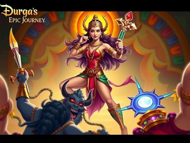 Durga S Epic Journey Key Artwork Durga S Epic Journey key artwork showing the goddess in battle stance