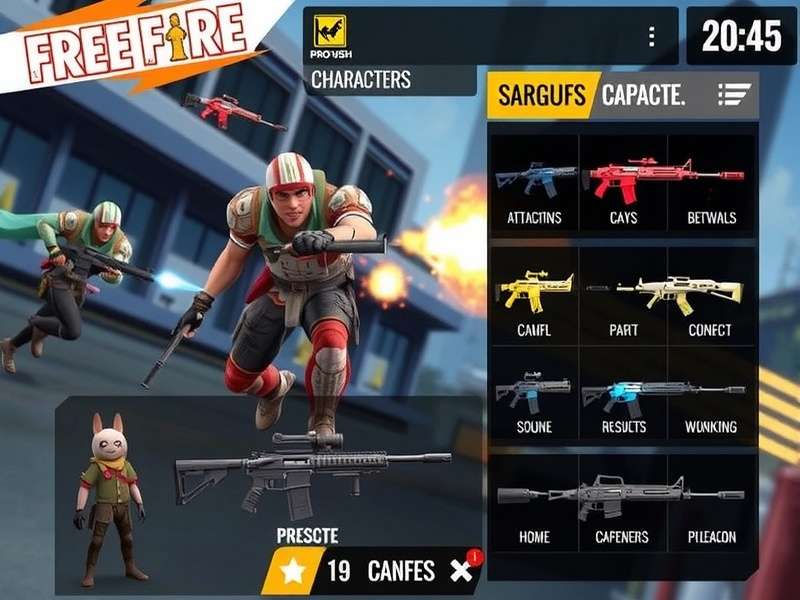 Free Fire Pro Rush Character Selection Free Fire Pro Rush character selection screen showing diverse heroes