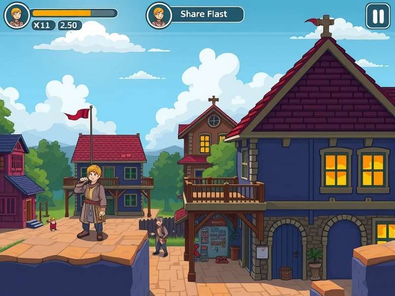 Character Progression in Pixel Town Fortune Hunter Pixel Town Fortune Hunter character progression interface