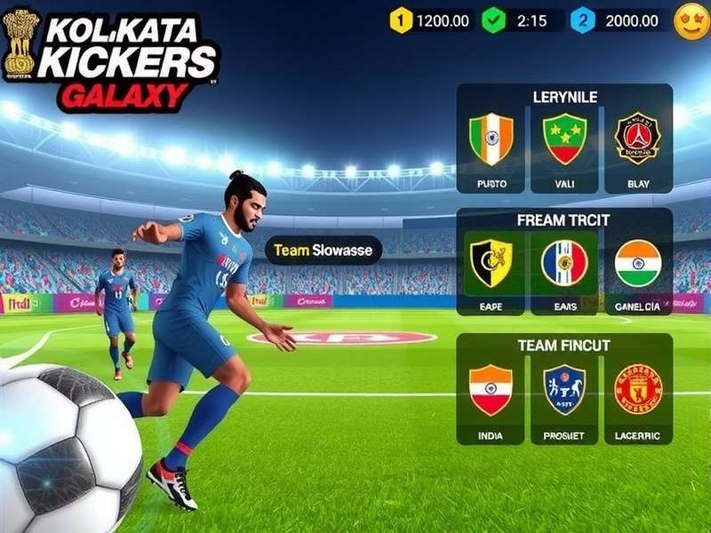 Kolkata Kickers Galaxy Gameplay Kolkata Kickers Galaxy gameplay screenshot showing realistic football action