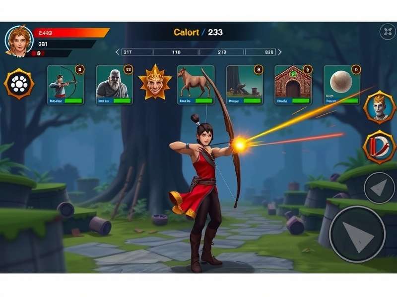 Maha Archery Star Gameplay Maha Archery Star gameplay screenshot showing archery action