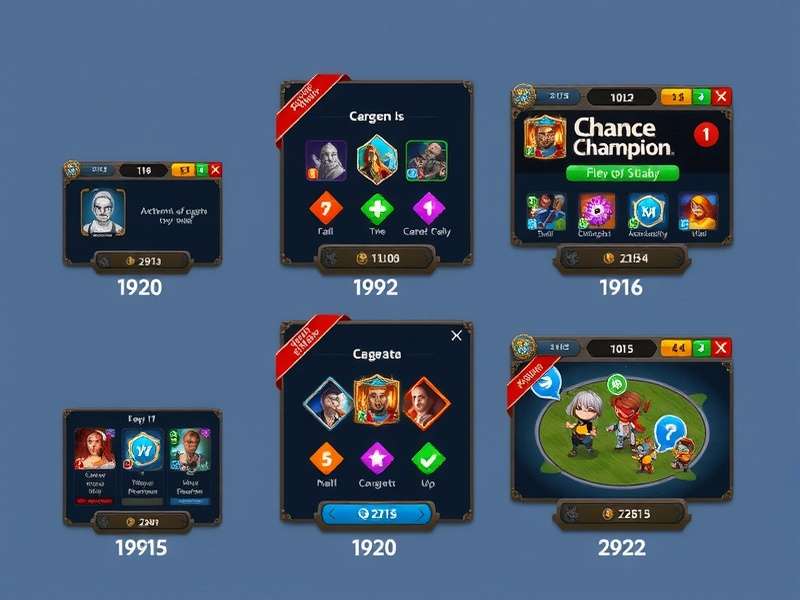 Chance Champion Interface Evolution Evolution of Chance Champion game interface over time
