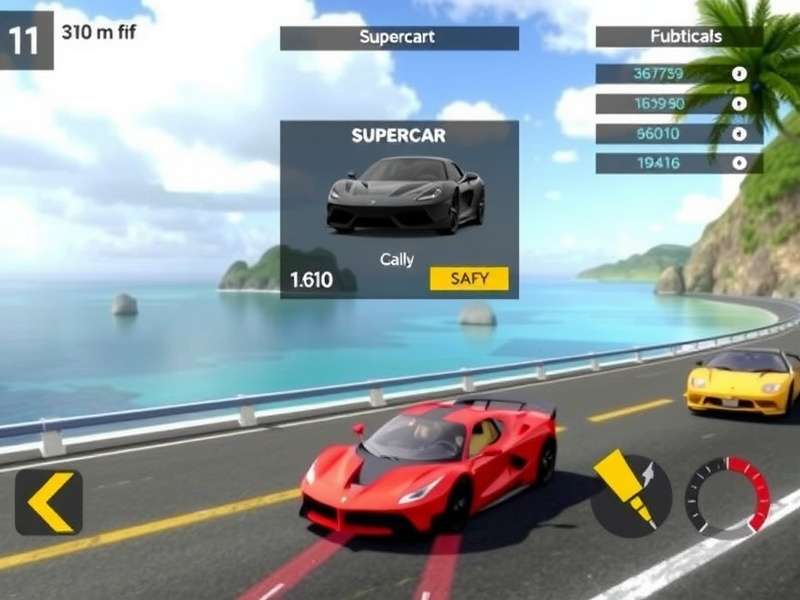 Goa Pass Racing Champ - Coastal Racing Experience Goa Pass Racing Champ gameplay screenshot showing racing cars on coastal road