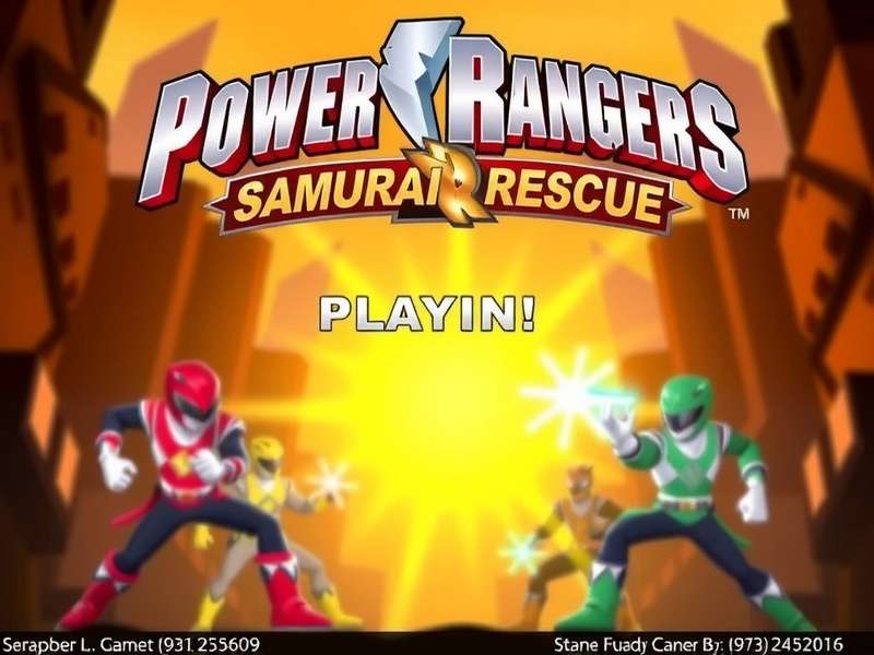 Power Rangers Samurai Rescue Game Main Screen