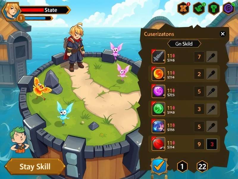 Combat System in Ginger Voyage Supreme Ginger Voyage Supreme combat interface showing skill selection