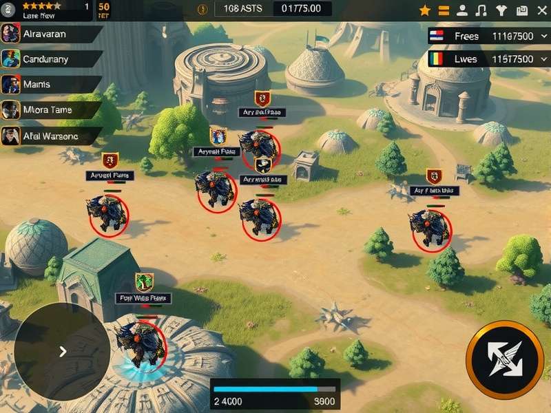 Maha Warzone Intense Battle Action Maha Warzone gameplay screenshot showing battle arena
