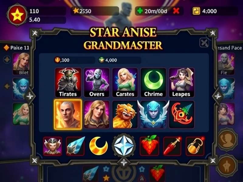 Star Anise Grandmaster Gameplay Interface Star Anise Grandmaster gameplay screenshot showing strategic interface
