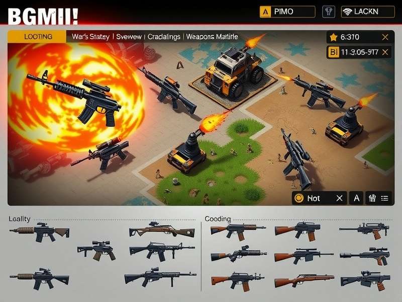 BGMI War Titan Weapons BGMI War Titan weapons collection showing various firearms