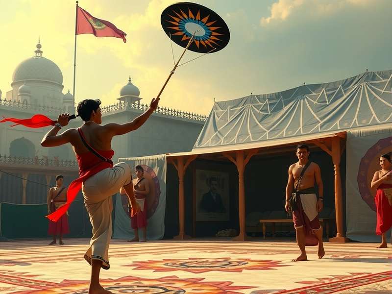 Historical Agile Kick Star Practice Historical depiction of Agile Kick Star in traditional Indian setting