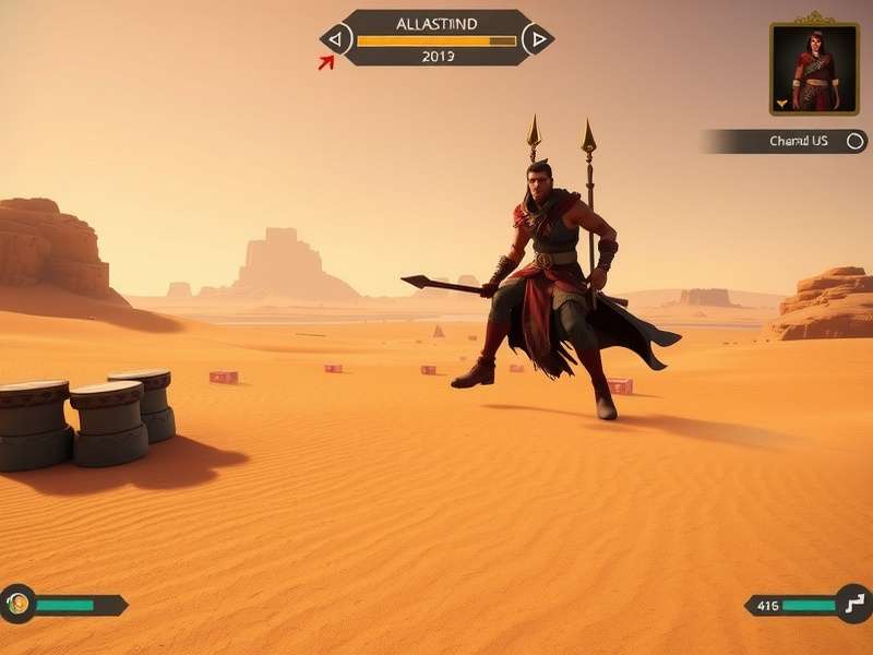Anise Odyssey Timeless Sands gameplay screenshot showing desert landscape