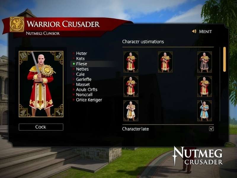Nutmeg Warrior Crusader - Epic Battle Scene Nutmeg Warrior Crusader Gameplay Screenshot