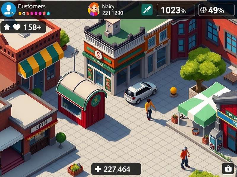 Pixel Town Capitalist Pixel Art Visual Design Pixel Town Capitalist visual design showing pixel art buildings and characters