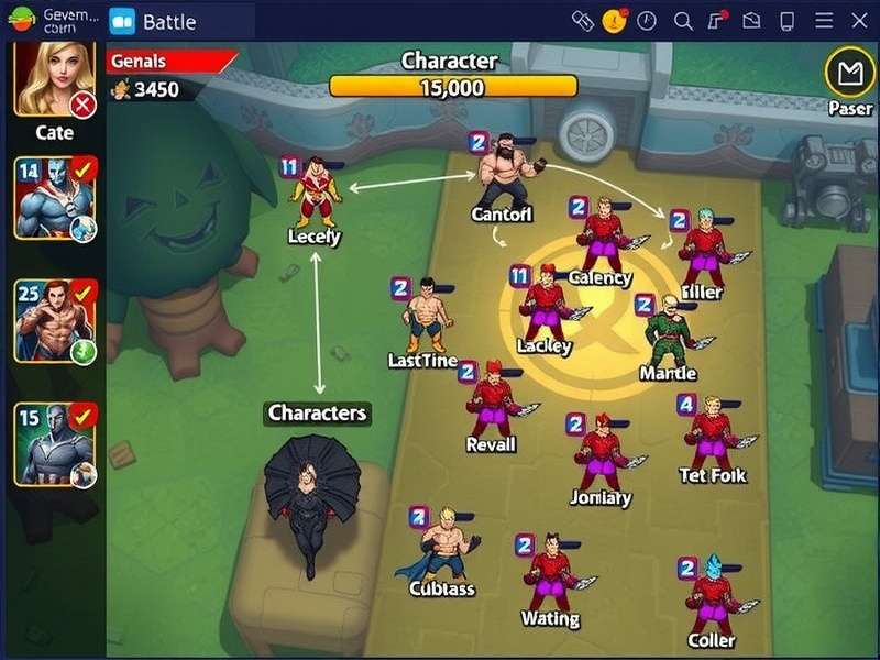 Mustard Marvel Clash character selection screen