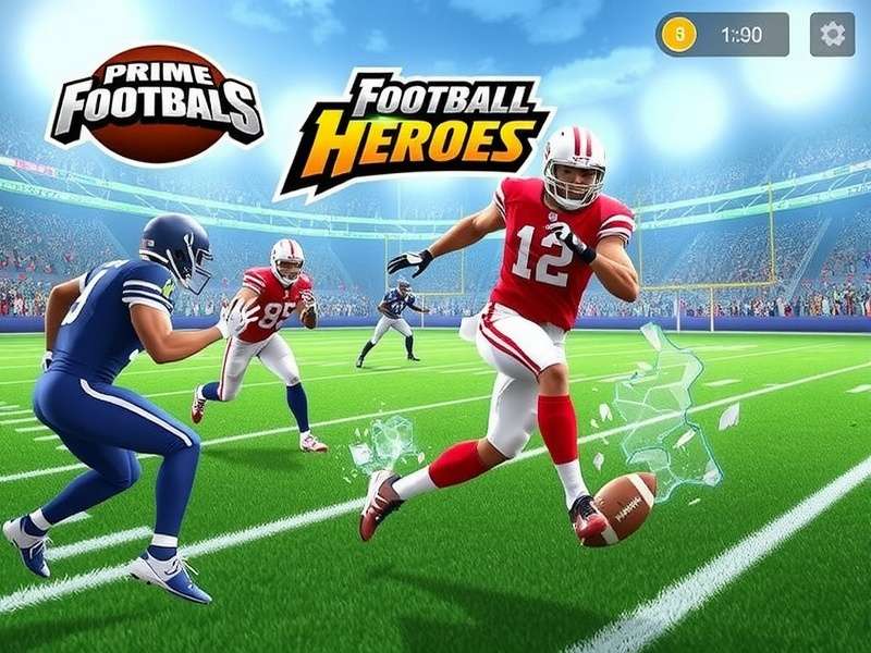 Prime Football Heroes gameplay screenshot showing realistic football action