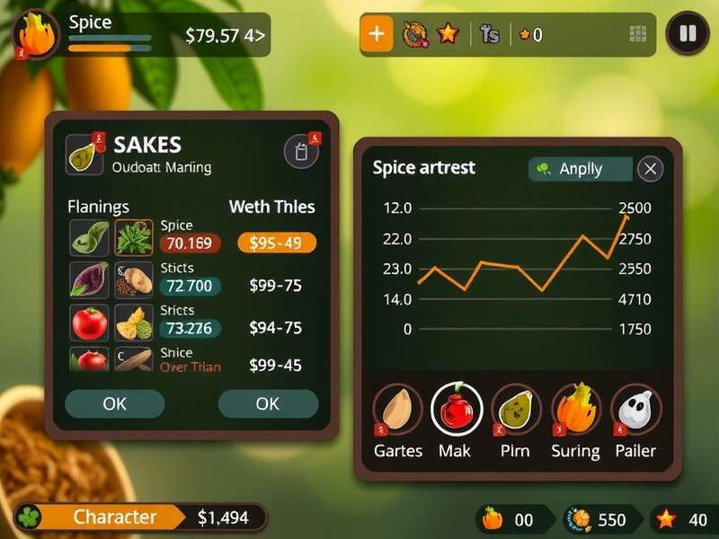 Market Analysis Interface in Power Cumin Conqueror Power Cumin Conqueror market analysis screen showing price trends