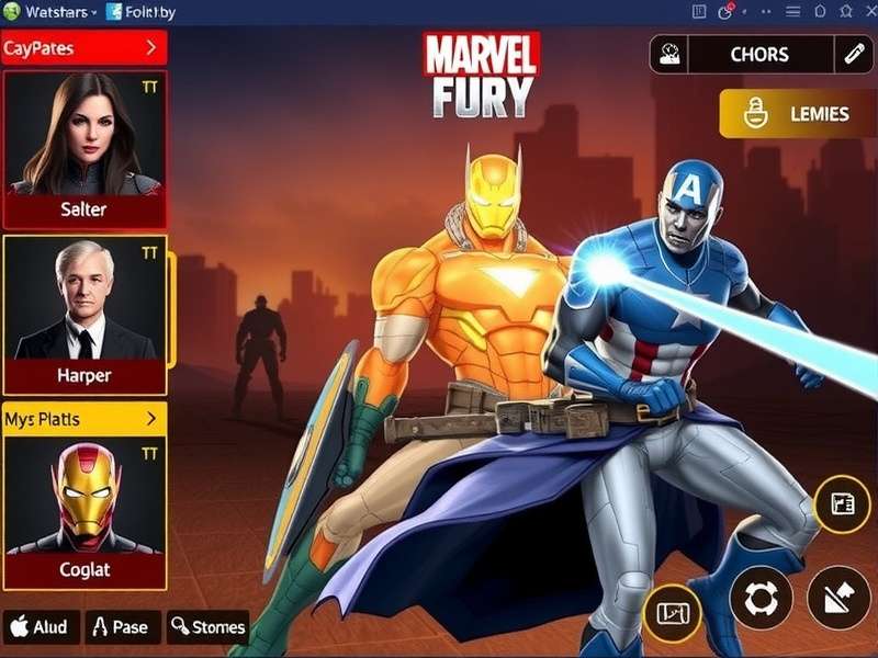 Avengers Assam Fury Character Roster Character selection screen in Avengers Assam Fury