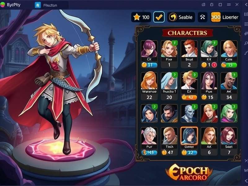 Character Progression in Epoch Archero Heroic Duel Epoch Archero Heroic Duel character selection and upgrade screen