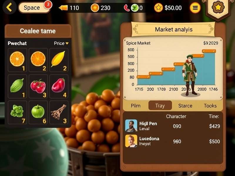 Power Cumin Conqueror Spice Market Interface Power Cumin Conqueror gameplay screenshot showing spice market interface