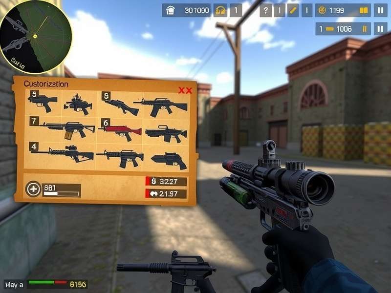 Weapon Customization Options Weapon customization interface in Bullet Force