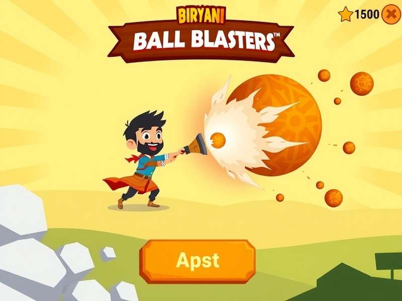 Biryani Ball Blasters Gameplay Biryani Ball Blasters gameplay screenshot showing character throwing biryani balls