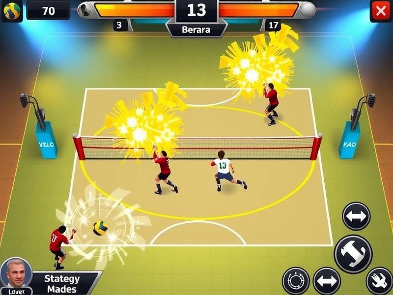 Volley Grand Smasher Gameplay Volley Grand Smasher gameplay screenshot showing intense volleyball action