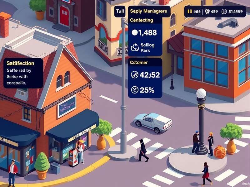 Pixel Town Capitalist Customer Satisfaction Dashboard Pixel Town Capitalist customer management interface showing satisfaction metrics