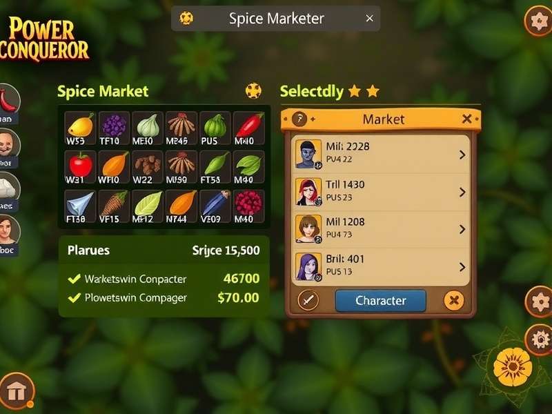 Character Selection in Power Cumin Conqueror Power Cumin Conqueror character selection screen