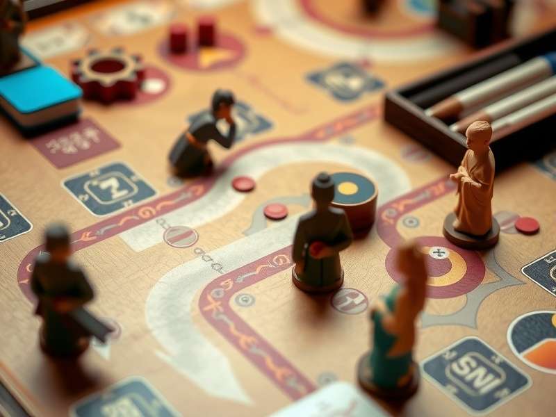 Traditional Dharma Warrior Path game board with pieces