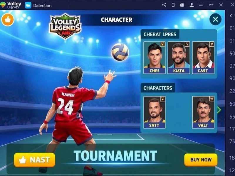 Volley Legends Dharam tournament mode interface