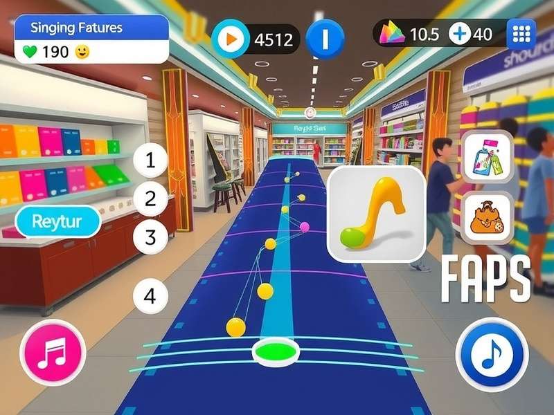 Feature Overview of Shopping Sovereign Music Mania Shopping Sovereign Music Mania feature overview showing multiple gameplay elements