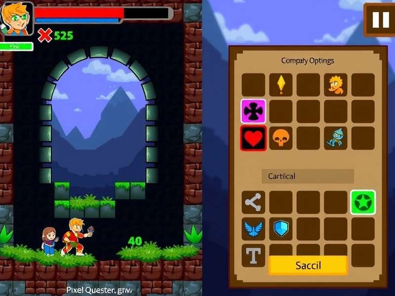 Pixel Quest Adventure Gameplay Pixel Quest Adventure gameplay screenshot showing character exploration