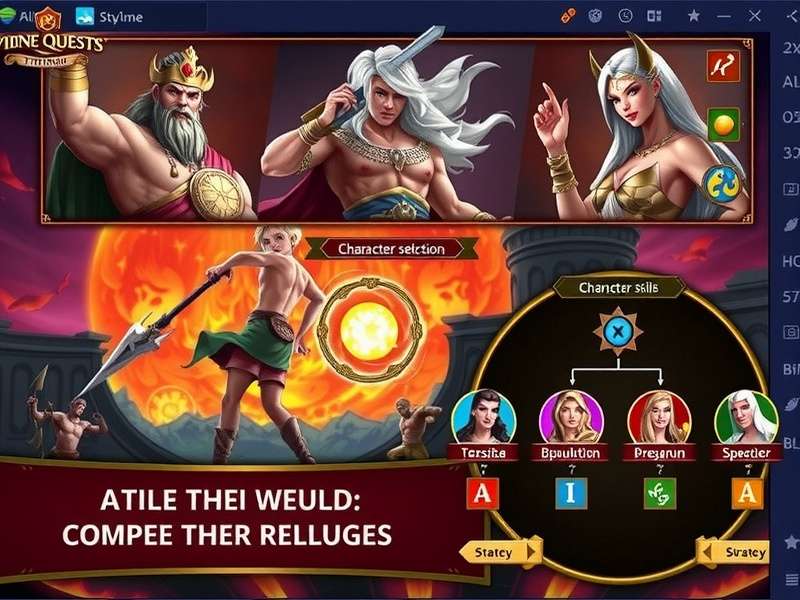 Epic Battle Scene from Divine Quests Eternal Triumph Divine Quests Eternal Triumph gameplay screenshot showing epic battle scene