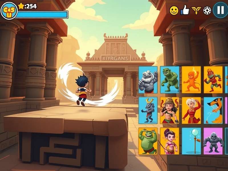 Temple Dash Prodigy Gameplay Temple Dash Prodigy gameplay showing character running through ancient temple