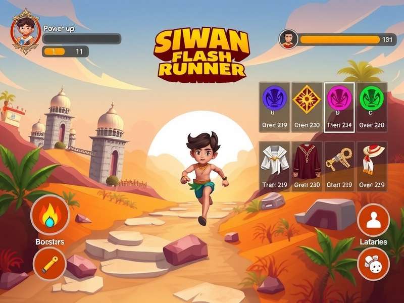 Siwan Flash Runner Power-ups Siwan Flash Runner power-ups and boosters displayed in gameplay
