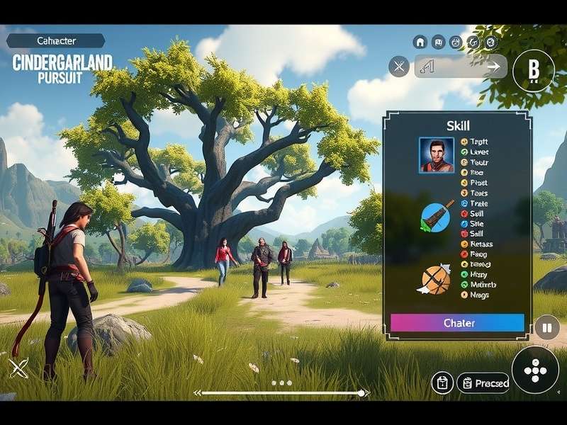 Cinder Garland Pursuit character customization and skill tree interface