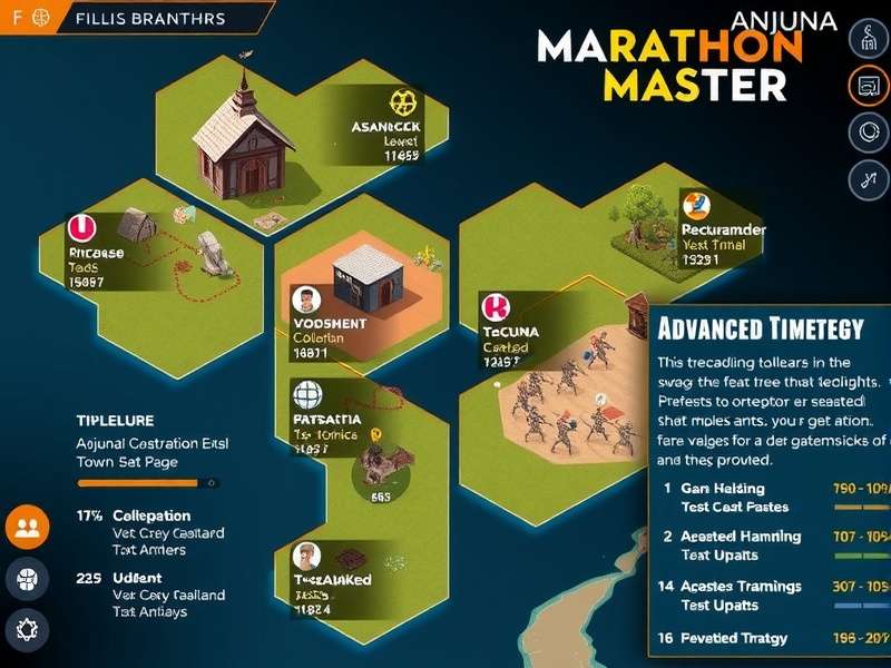 Anjuna Marathon Master gameplay interface showing strategic elements