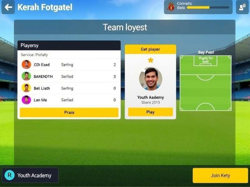 Kerala Football Stars Team Management Interface Kerala Football Stars gameplay screenshot showing team management