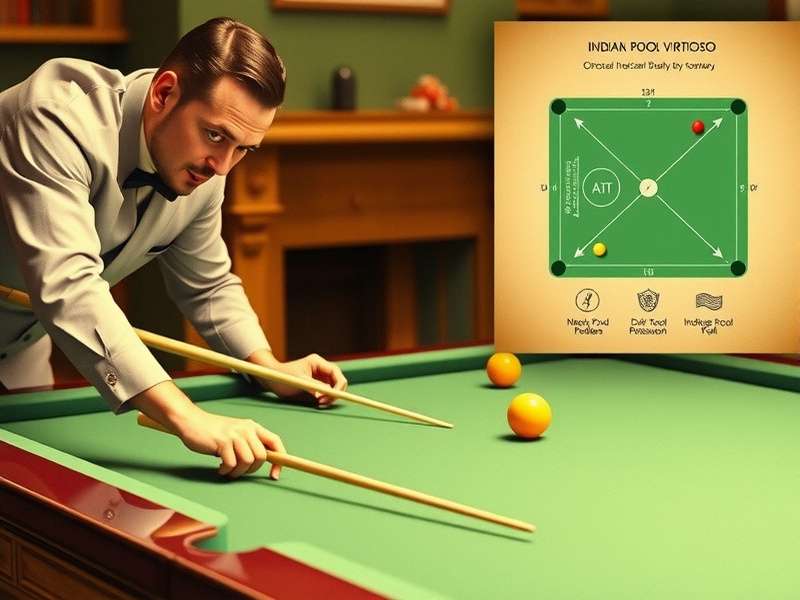 Early Indian Pool Virtuoso Players Historical image of Indian Pool Virtuoso players from early 20th century