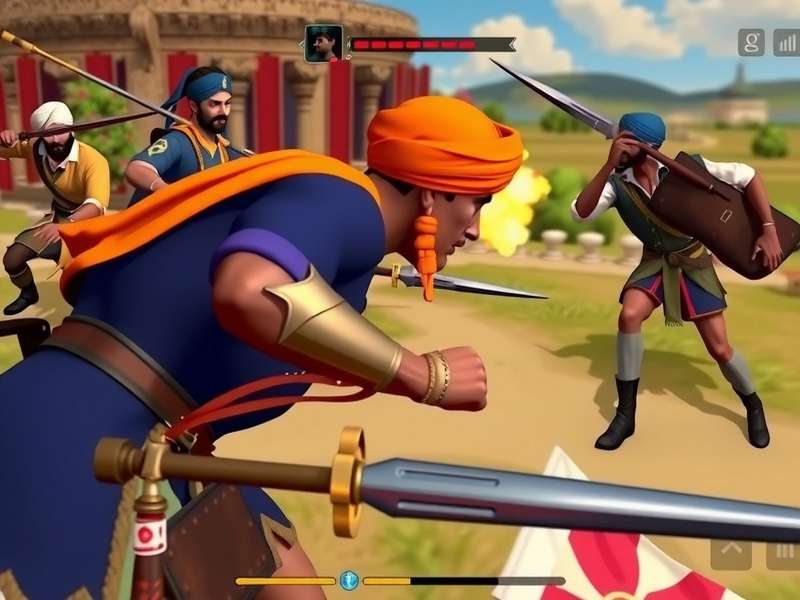 Sikh Warrior Legend gameplay screenshot showing historical battle